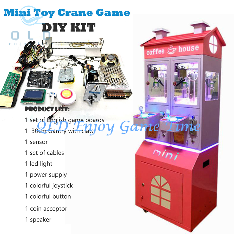 Crane Claw Motor - ミニステンレス鋼製クレーン、モーター付き、LCDディスプレイセンサーキット、DIYアーケードゲームおもちゃ、人形クレーンマシン、マザーボード