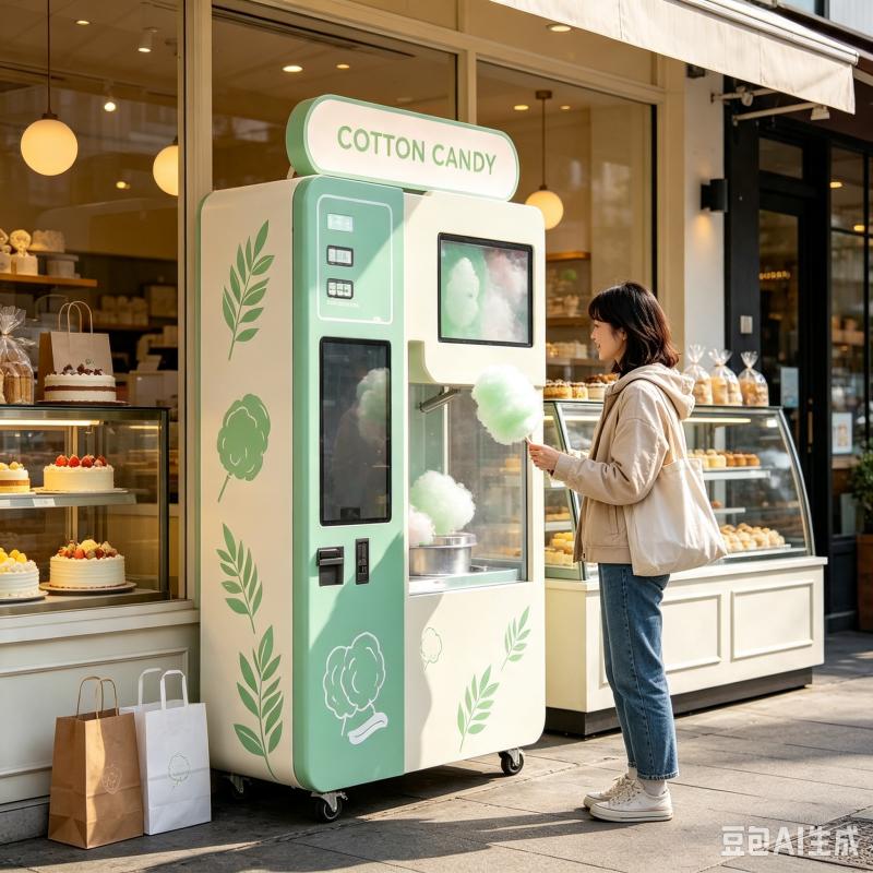 Candy Floss Machine - カスタマイズ可能な自動綿菓子販売機、キャンディーフロスディスペンサーマシン、起業家向けスマートビジネス機器
