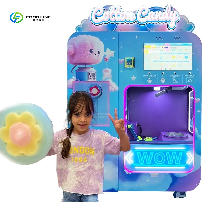 Candy Floss Machine - カスタマイズ可能な人気商品全自動綿菓子製造機、業務用セルフサービス綿菓子販売機