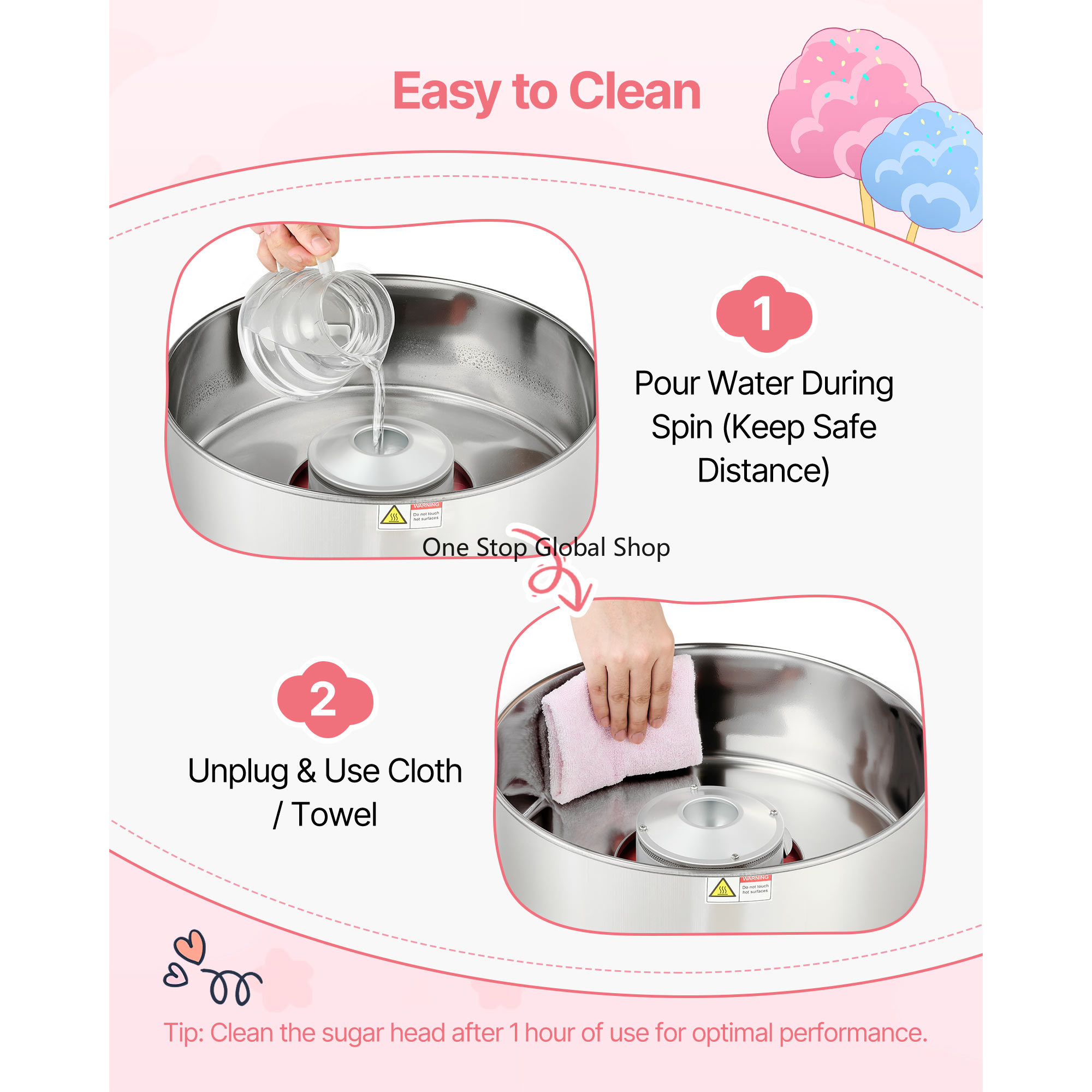 綿菓子製造機 業務用 1000W 電動 キャンディフロスメー - Candy Floss Machine のレビューと価格