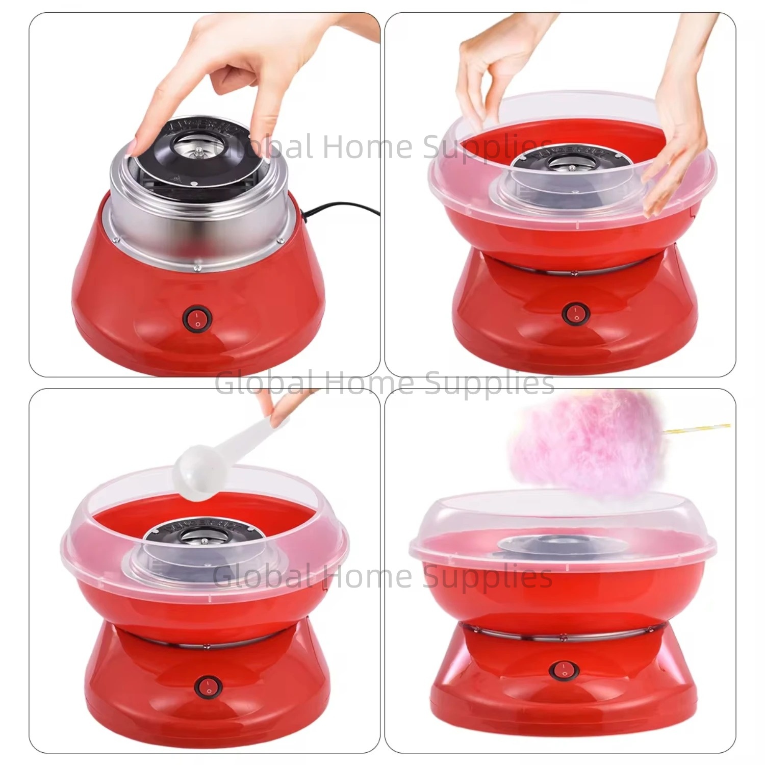 綿菓子機電気 DIY 甘い綿菓子メーカーミニポータブル綿砂糖 - Candy Floss Machine のレビューと価格