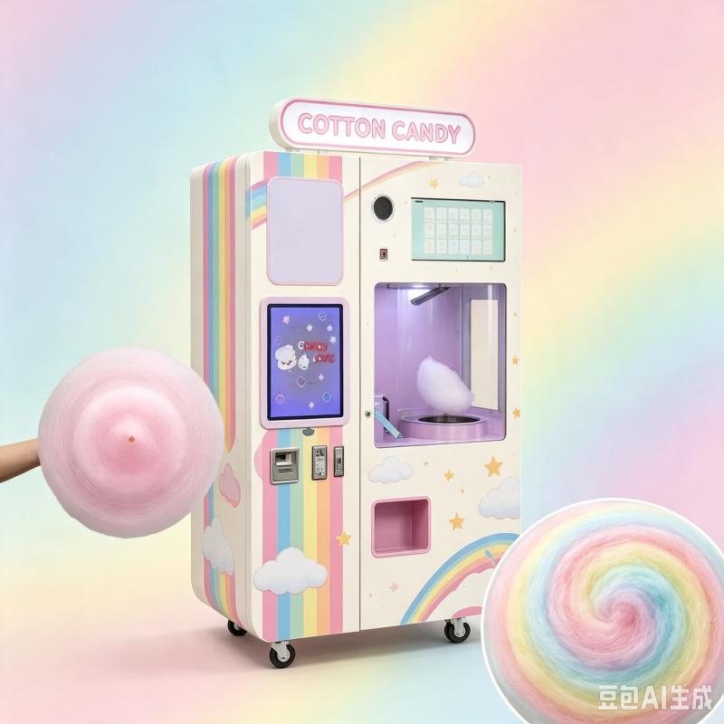 カスタマイズ可能な自動綿菓子販売機、キャンディーフロスディス - Candy Floss Machine のレビューと価格