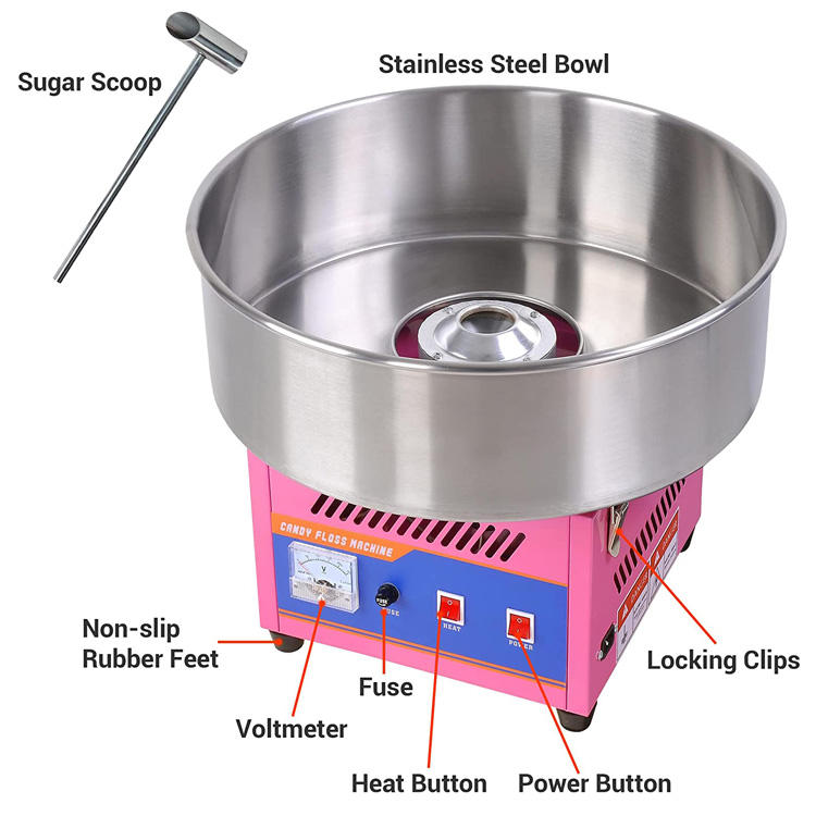業務用綿菓子製造機 電動綿菓子機 自動フラワーシュガーコット - Candy Floss Machine のレビューと価格