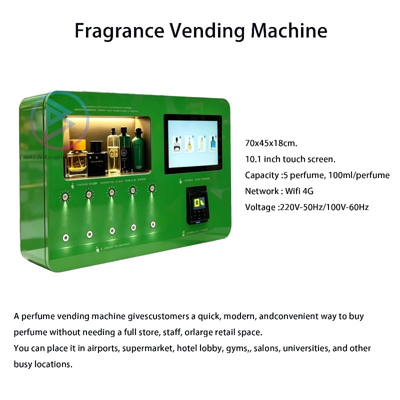 壁掛け式コロン自動販売機　カスタマイズ可能　5x100ml香 - Open Vending Machine のレビューと価格