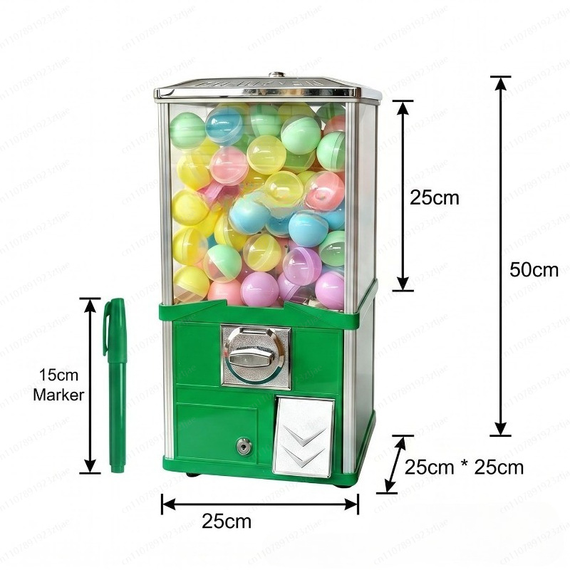 正方形卓上ガチャポンマシン（100カプセル入り）、卓上コイン - Prize Capsule Toy Machine のレビューと価格